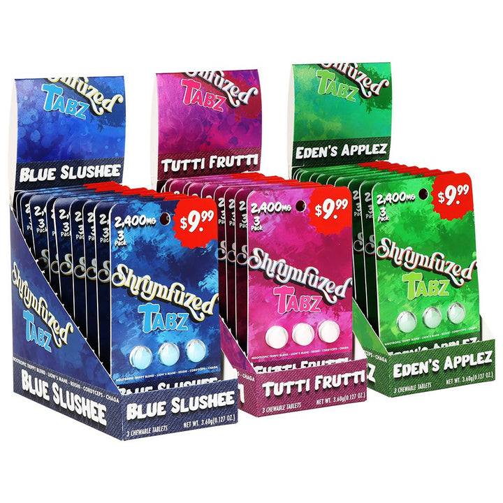Shrumfuzed Tabz Nootropic Mushroom Blend Tablets | 2400mg | 3pc | 10pk Display