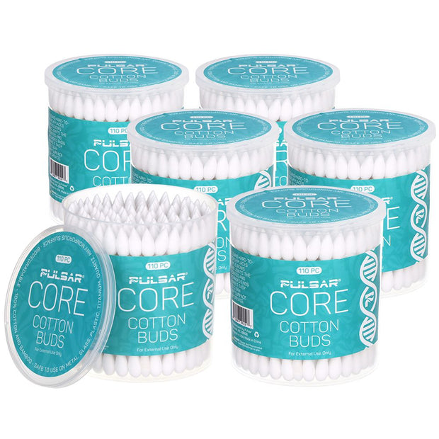 6CT BUNDLE - 110PC TUB - Pulsar CORE Dual Tip Cotton Buds
