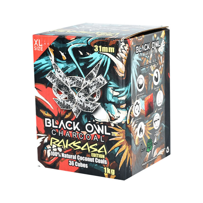 Black Owl Natural Coconut Premium Hookah Shisha Charcoal / 36 XL Cubes - Headshop.com