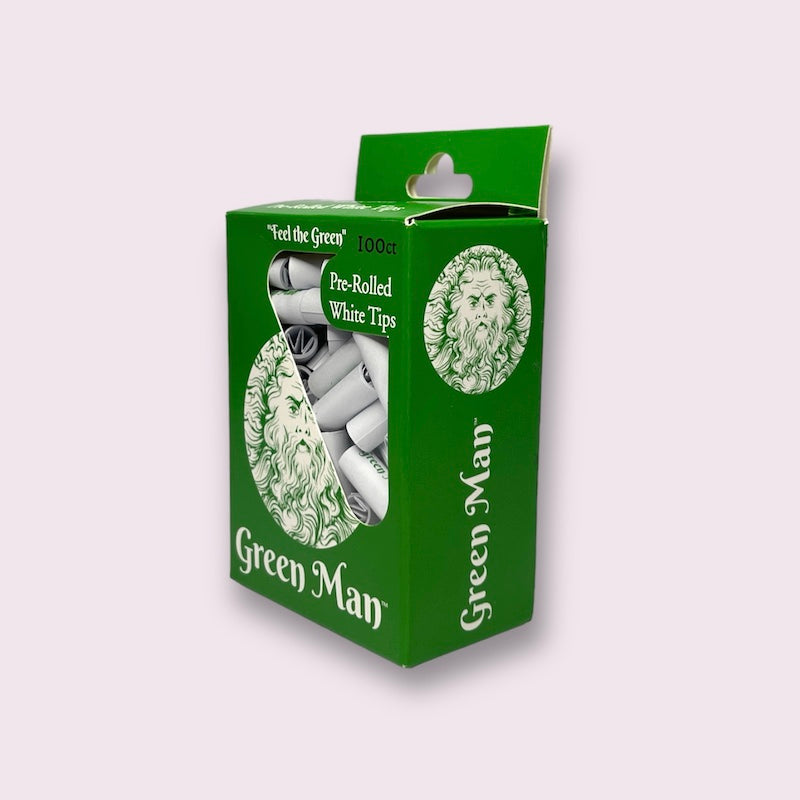 Green Man 100ct Pre-Rolled Tips Box - Headshop.com