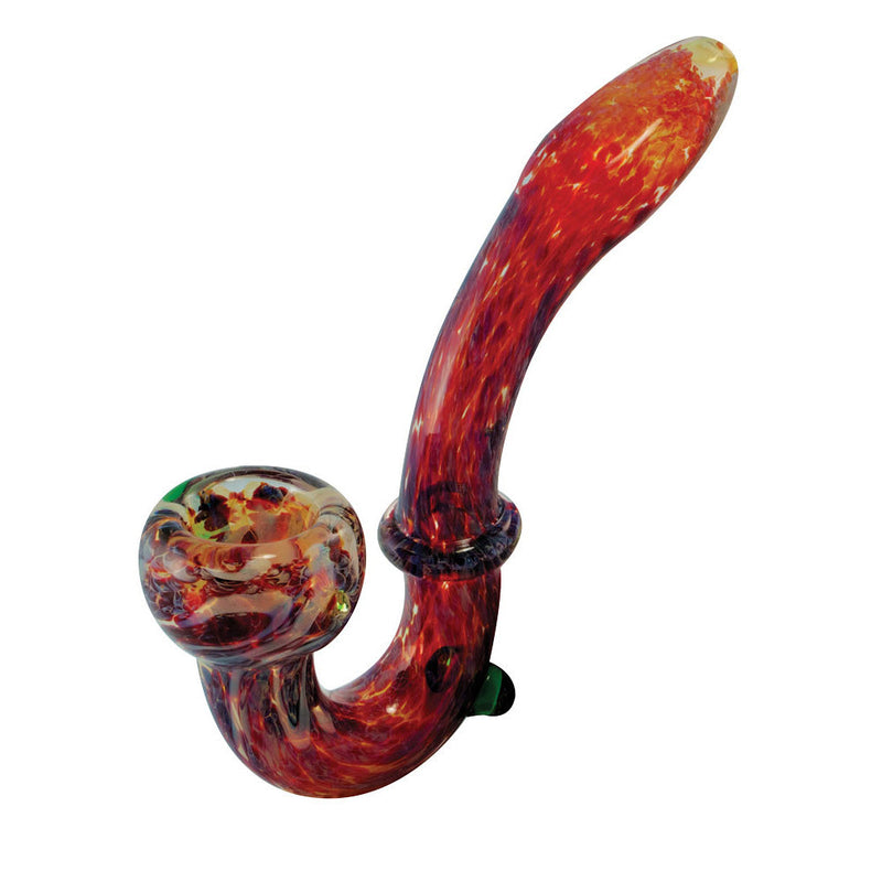 Multi-color Frit Glass Sherlock Pipe - Headshop.com