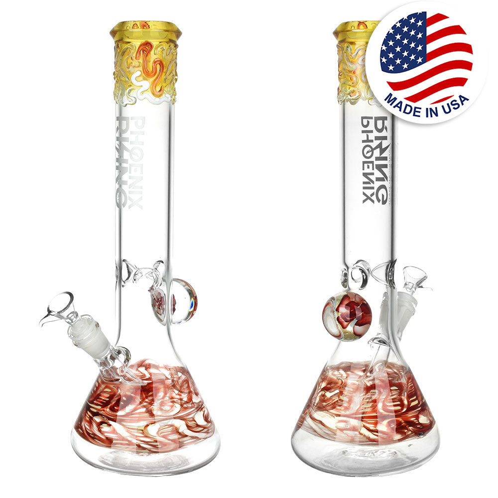 Phoenix Rising Towering Beaker Water Pipe - 16.5"/19mm F - Headshop.com