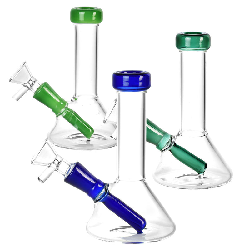 Conical Beaker Mini Water Pipe - 5.25"/14mm F/Colors Vary - Headshop.com
