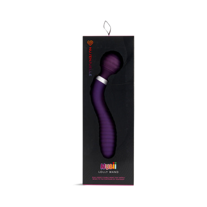 Nu Sensuelle Lolly Nubii Double-Ended Flexible Wand Purple - Headshop.com