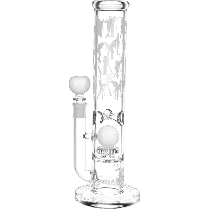 Pulsar Hit The Links Straight Tube Glass Water Pipe - 12" - Headshop.com