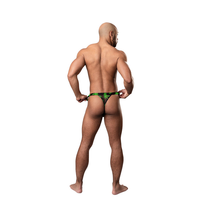 Male Power Hazy Dayz Micro Thong Pot Leaf S/M - Headshop.com