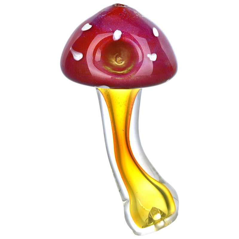 Amanita Mushroom Fumed Glass Hand Pipe - 4.75" - Headshop.com