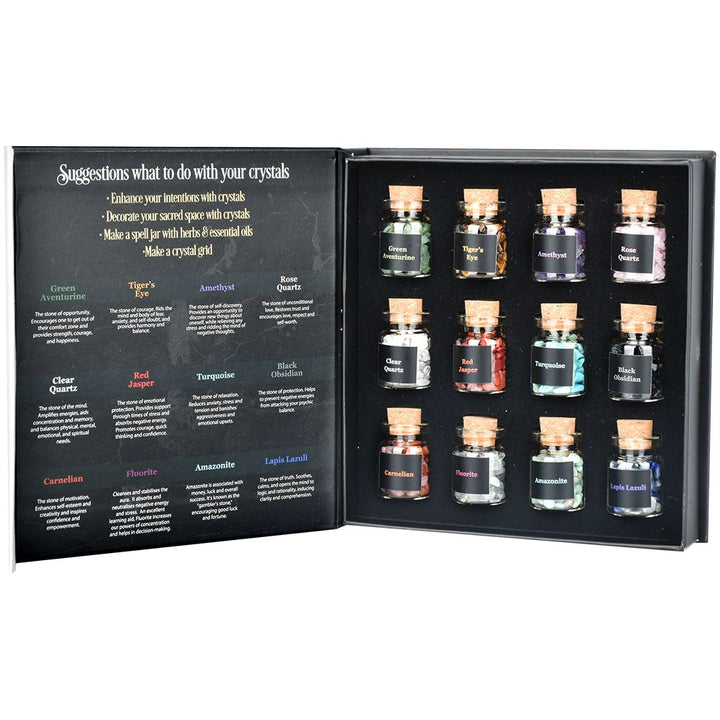 12PC SET - Crystals For Spells Faux Book - Headshop.com