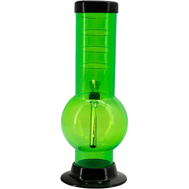 Acrylic Bent Neck Bubble Base Bong 9-12"