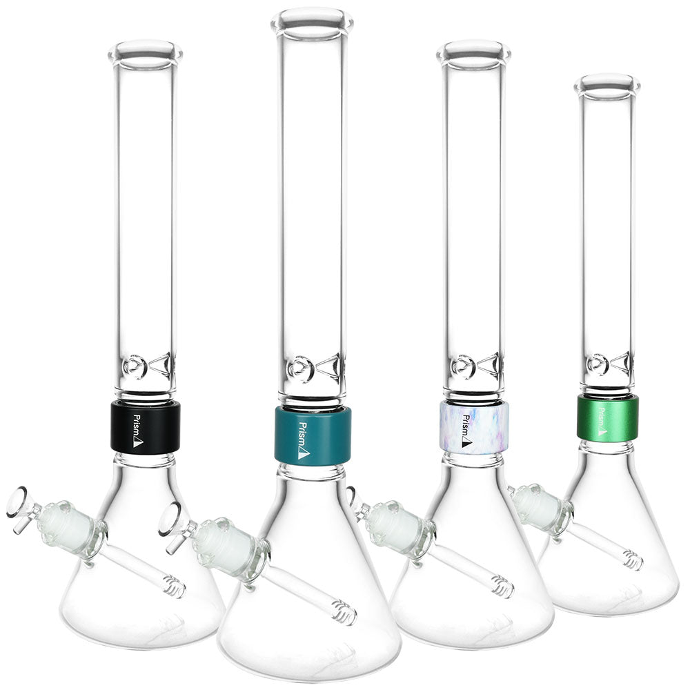 Prism Tall Beaker Single Stack Water Pipe | 18" | 14mm F | Clear - Headshop.com