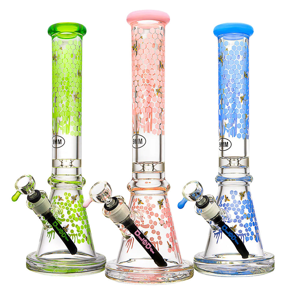 aLeaf The Honeycomb Beaker Water Pipe -16"/14mm F/Colors Vary - Headshop.com