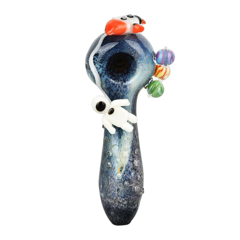 Empire Glassworks Glow In The Dark Spoon Pipe - 4.25" / Galactic