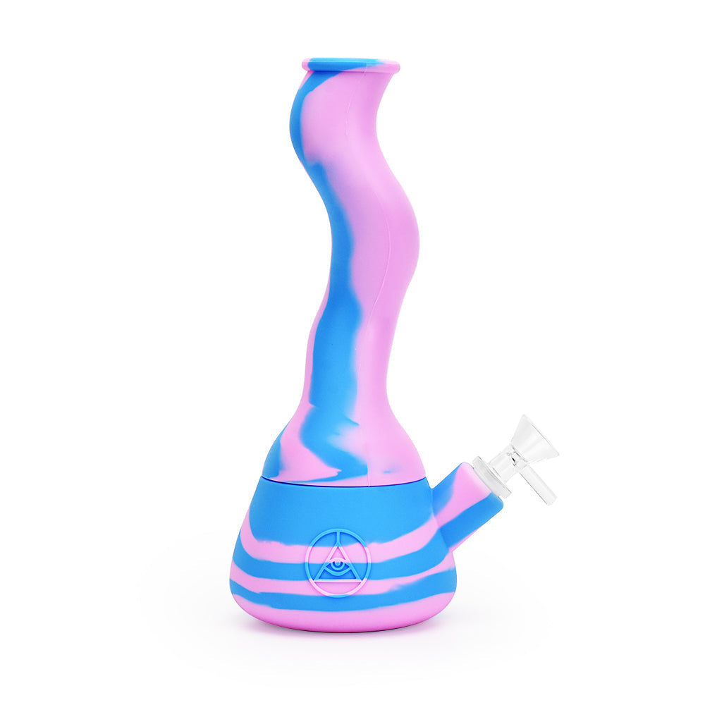 Ritual - 10'' Wavy Silicone Beaker - Cotton Candy - Headshop.com