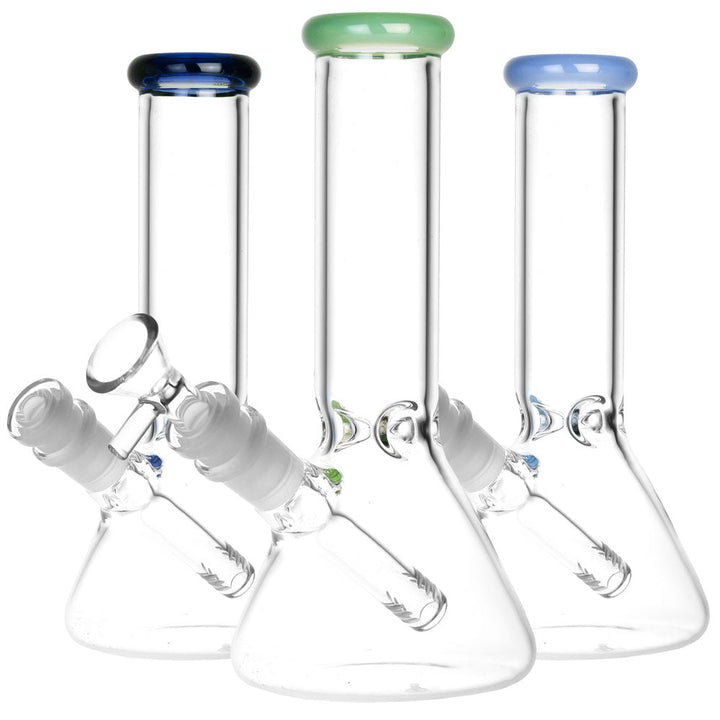 Classic Glass Beaker Water Pipe - 8" / 14mm F / Colors Vary - Headshop.com