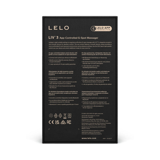 LELO LIV 3 App-Controlled G-Spot Vibrator Plum