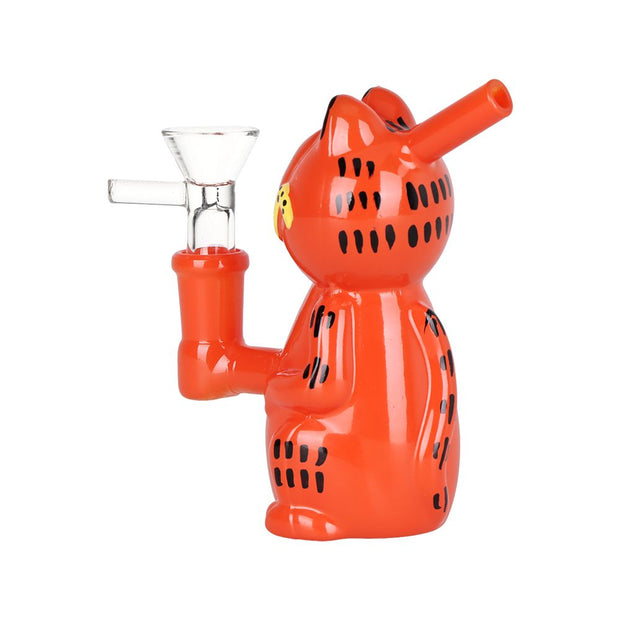 SeshGear Lasagna Lovin' Cat Glass Water Pipe - 4.5" / 14mm F