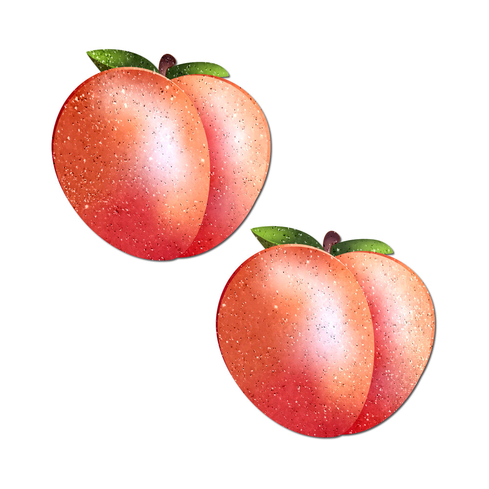 Pastease Peach: Fuzzy Sparkling Georgia Peaches Nipple Pasties - Headshop.com