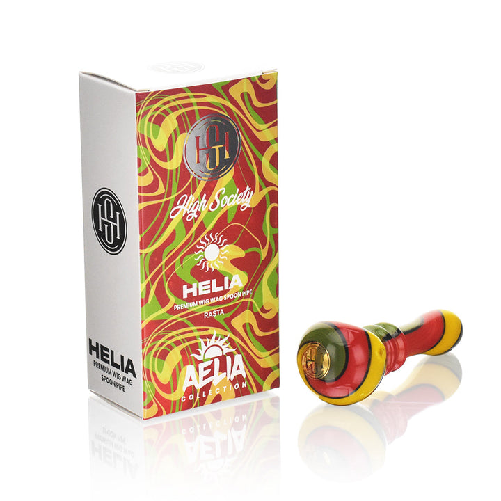 High Society | Helia Premium Wig Wag Spoon (Rasta) - Headshop.com