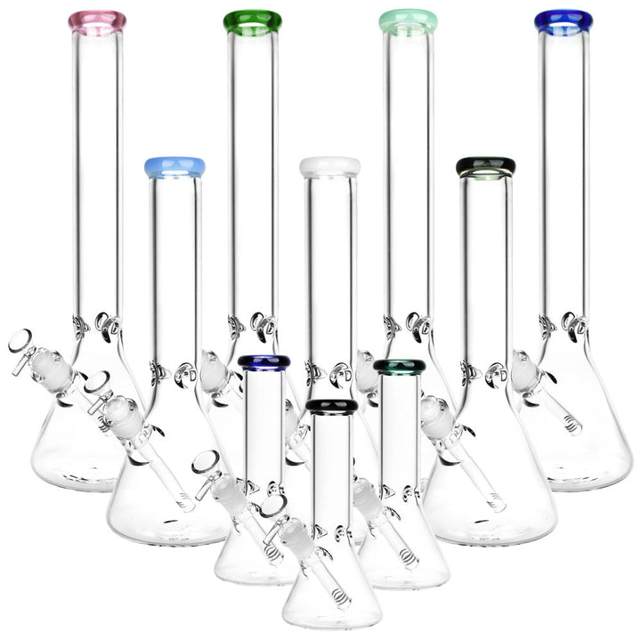 Classic Glass Beaker Light Water Pipe | 14mm F | Colors Vary - Headshop.com