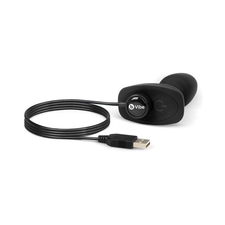b-Vibe Rimming Petite Rotating and Vibrating Remote Control Plug Black - Headshop.com