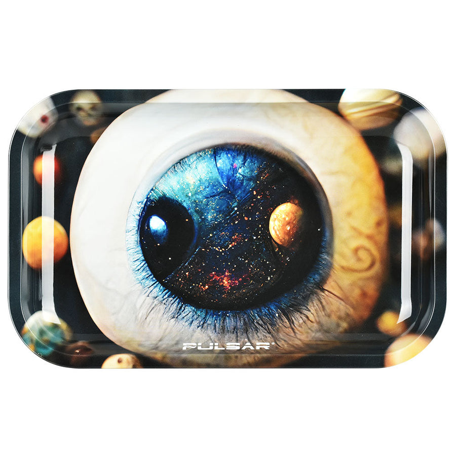 Pulsar Metal Rolling Tray - 11"x7"/Planet Watcher - Headshop.com