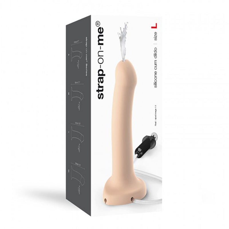 Strap-On-Me Silicone Ejaculating Cum Dildo Vanilla L (fluid not included) - Headshop.com