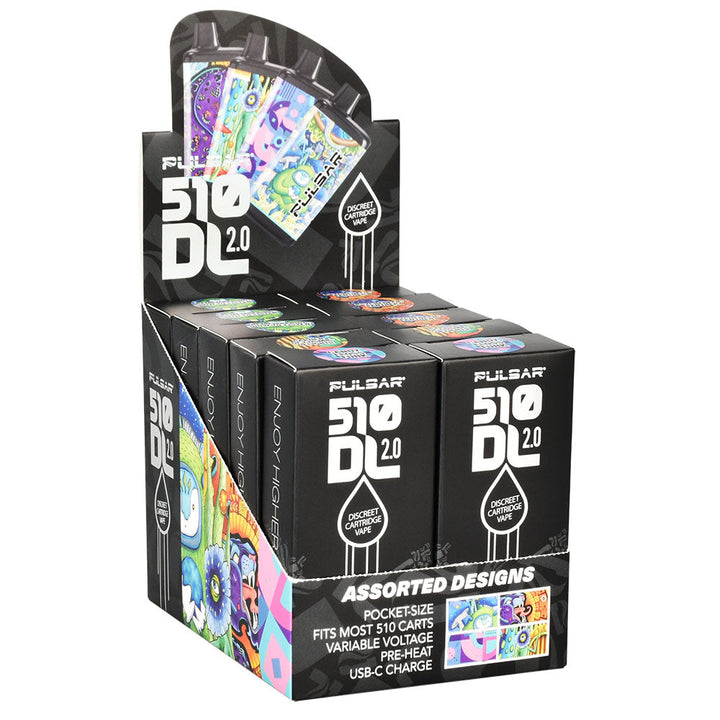 Pulsar 510 DL 2.0 Design Series VV Vape Bar - 650mAh / Assorted - 10pc Display - Headshop.com