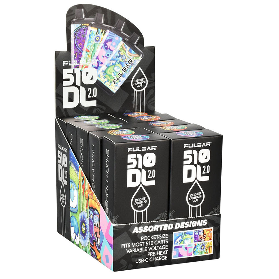 Pulsar 510 DL 2.0 Design Series VV Vape Bar - 650mAh / Assorted - 10pc Display - Headshop.com