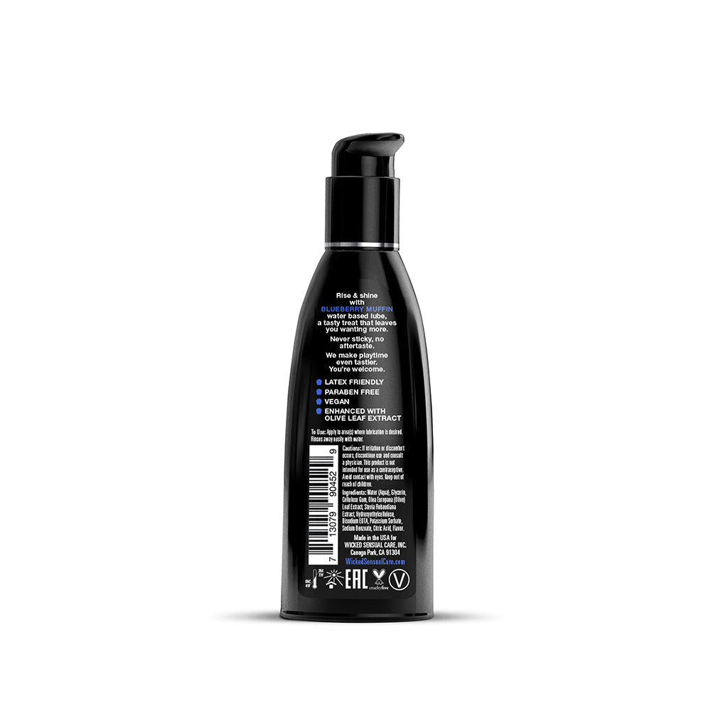 Wicked Aqua Blueberry Muffin Water-Based Lubricant 2 oz. - Headshop.com