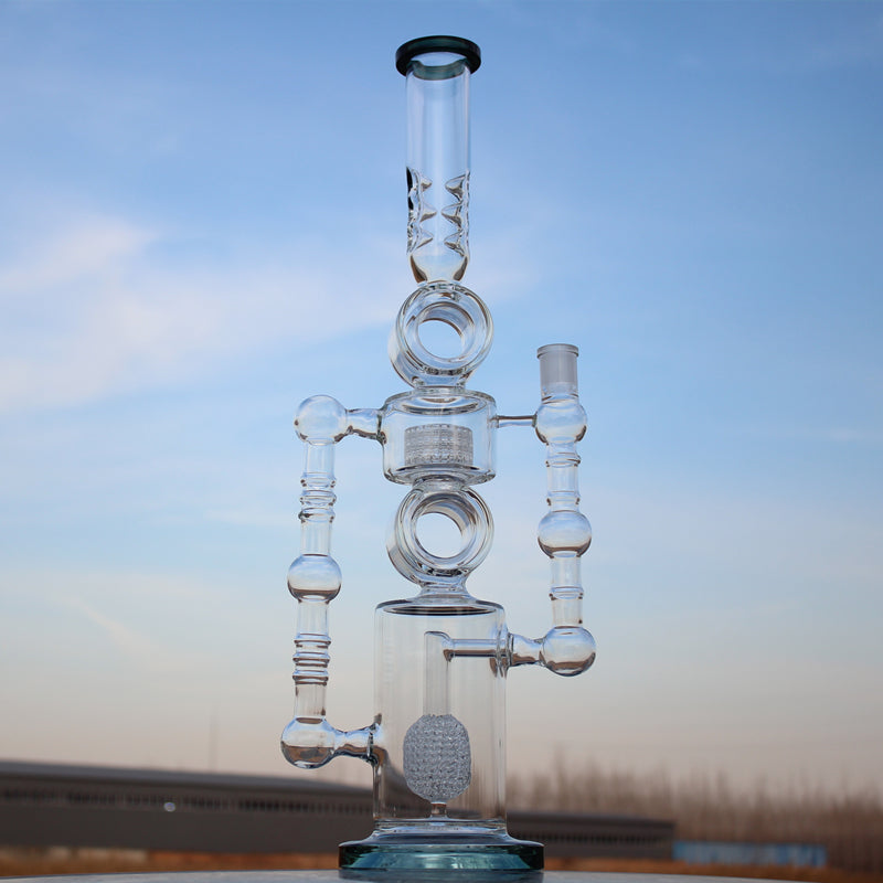 Massive Approx. 22 Inch Dual Perc Recycler Style Water Pipe - Headshop.com