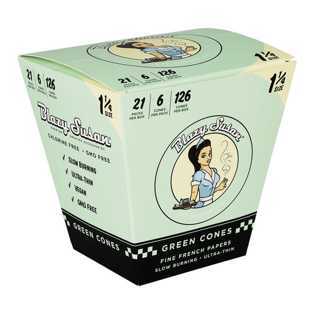 Blazy Susan Green Pre-Rolled Cones | 21ct Display