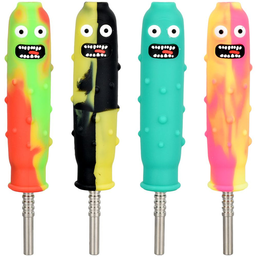 Pickle Richard Silicone Dab Straw + Titanium Tip - 4.75" / 10ct - Headshop.com