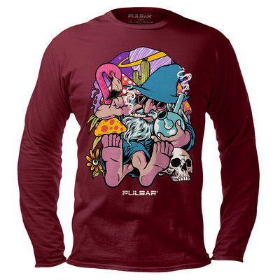 Pulsar Flamingo Wizard Long Sleeve Shirt - Wine - Headshop.com