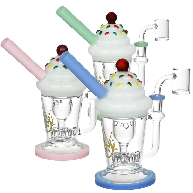 Pulsar Cherry On Top Recycler Dab Rig - 7"/14mm F / Colors Vary - Headshop.com