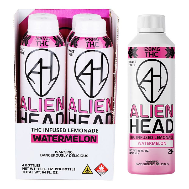 Alien Head D9 THC Lemonade | 16oz | 128mg | 4ct - Headshop.com
