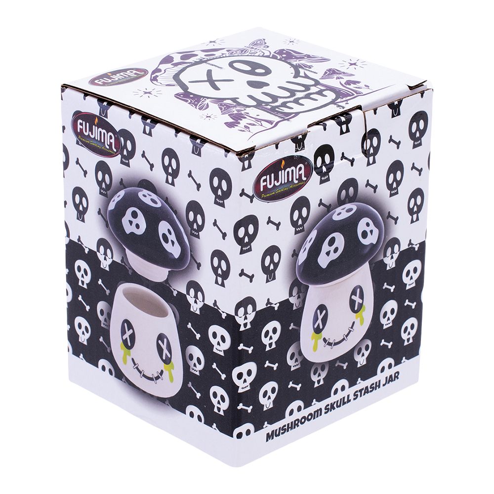 Fujima Mushroom Skull Ceramic Stash Jar - 4.25" - Headshop.com