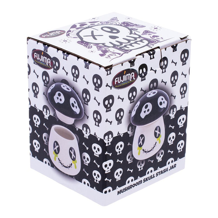 Fujima Mushroom Skull Ceramic Stash Jar - 4.25" - Headshop.com