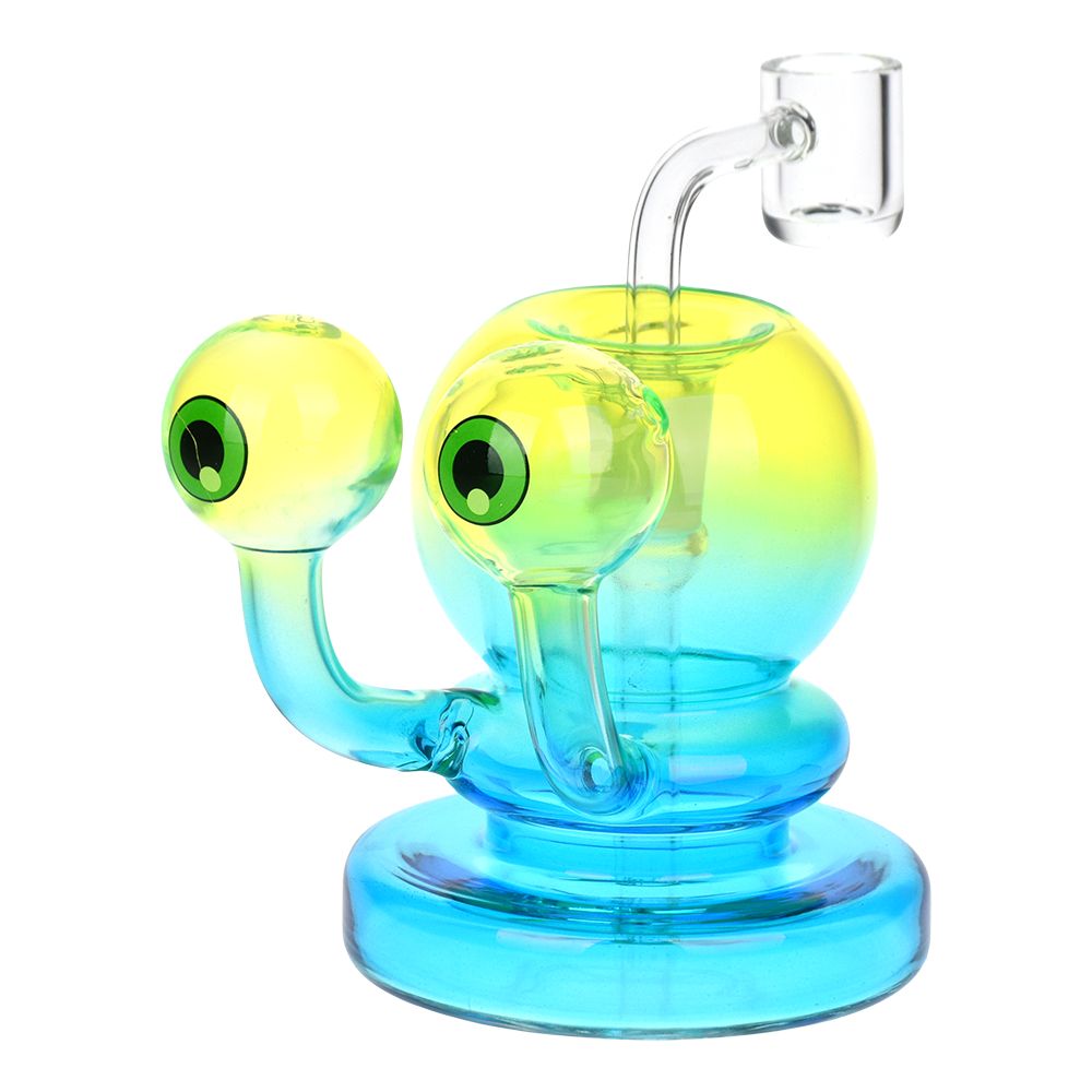 Neon Sponge Bob Pet Beastie Glass Dab Rig - 4" / 14mm F - Headshop.com