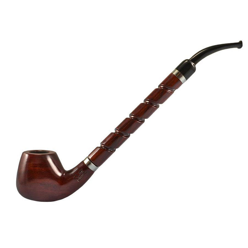 Pulsar Shire Pipes Bent Brandy Cherry Wood Tobacco Pipe - 10.5" - Headshop.com