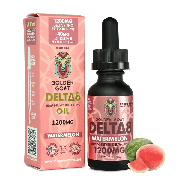 Delta-8 Oil, 1200mg – Watermelon – 30ml, 1oz. - Headshop.com