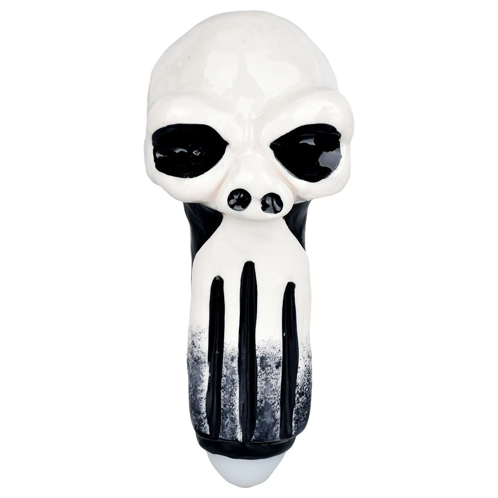 Punishing Skull Enamel on Glass Hand Pipe - 5.25" - Headshop.com