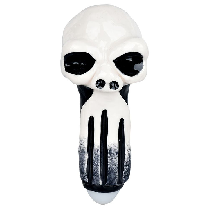 Punishing Skull Enamel on Glass Hand Pipe - 5.25" - Headshop.com