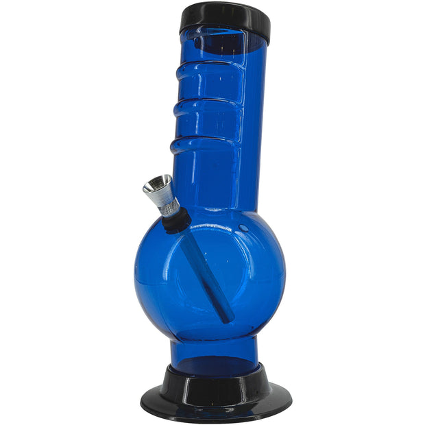 Acrylic Bent Neck Bubble Base Bong 9-12"