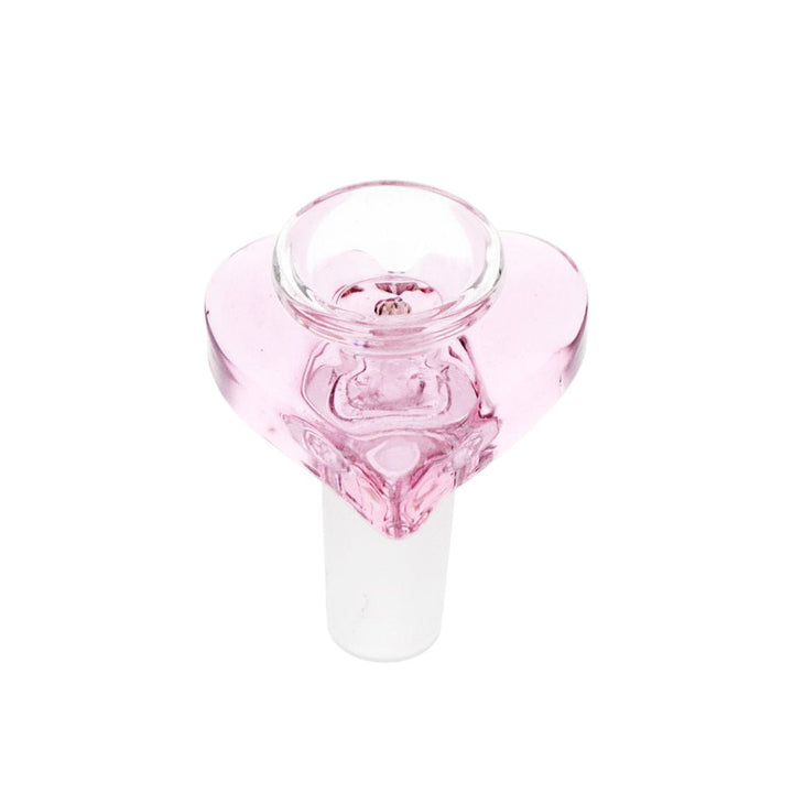 Pulsar Double Kiss Heart Glass Water Pipe - 11" / 14mm F