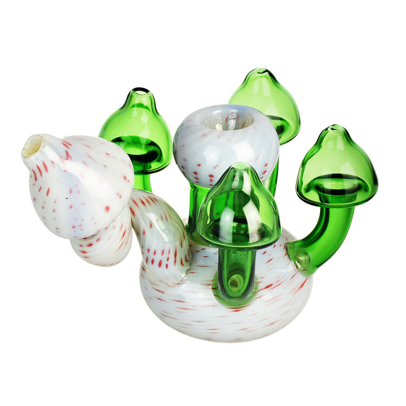 Corkscrew Shroom Bubbler Pipe - 6.5" -Colors Vary - Headshop.com