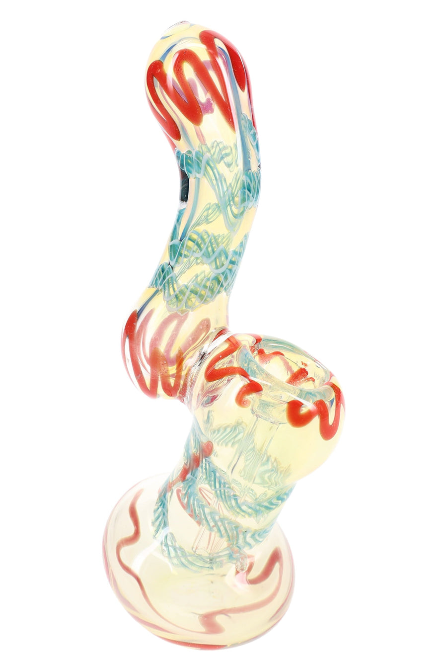 Color-Changing Striped Glass Sherlock Bubbler “Stripe Shift” – 5½″ – Assorted Colors - Headshop.com