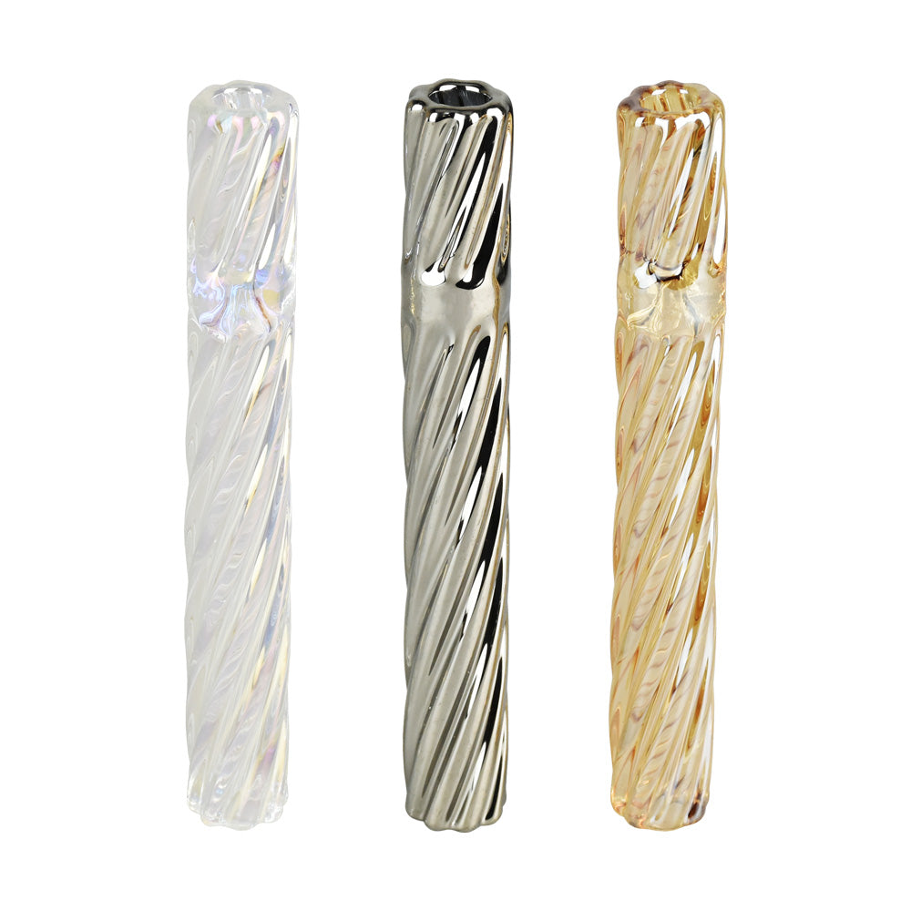 Pulsar Rainbow Twist Glass One Hitter - 4"/Asst - 48PC DISP - Headshop.com