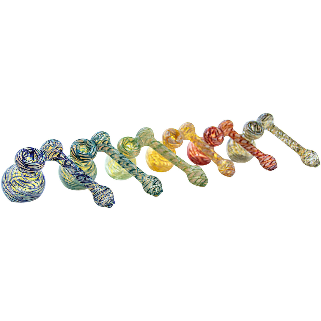 LA Pipes "Colored Sidecar" Fumed Sidecar Bubbler Pipe (Various Colors) - Headshop.com