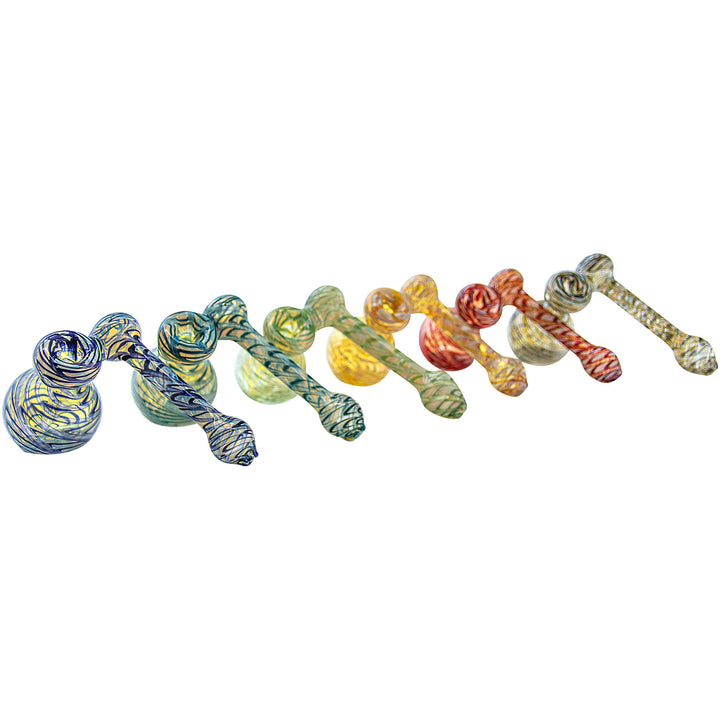 LA Pipes "Colored Sidecar" Fumed Sidecar Bubbler Pipe (Various Colors) - Headshop.com