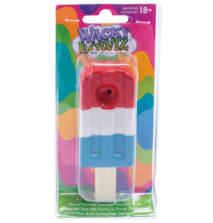 Wacky Bowlz Popsicle Ceramic Hand Pipe - 4.5" - Headshop.com